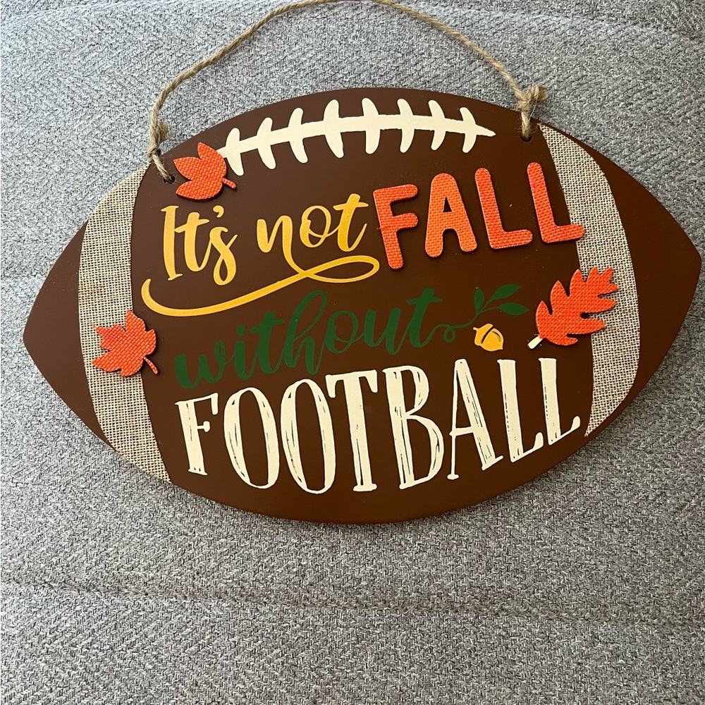 Brown Football Wall Decor Sign